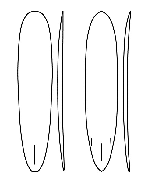 longboard surfboard shape